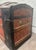 Red Antique Victorian Dome Top Embossed Immigrant Trunk Steamer Trunk For Sale - Image 8 of 18
