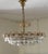 1960s Large Brutalist Crystal & Gilded Brass Chandelier from Palwa For Sale - Image 5 of 12