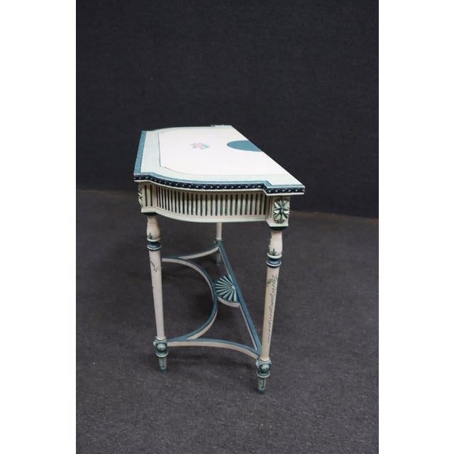 Maitland-Smith Hand-Painted Floral Accent Table For Sale - Image 10 of 13