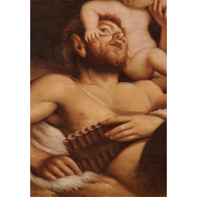 Follower of Pietro Liberi, Faun Nymph Putti Free, 1700, Oil on Canvas For Sale - Image 8 of 14