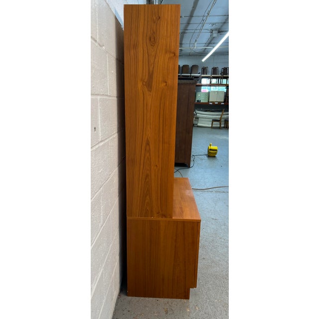 Wood Mid-Century Modern Two-Piece Danish Teak Bookcase For Sale - Image 7 of 13