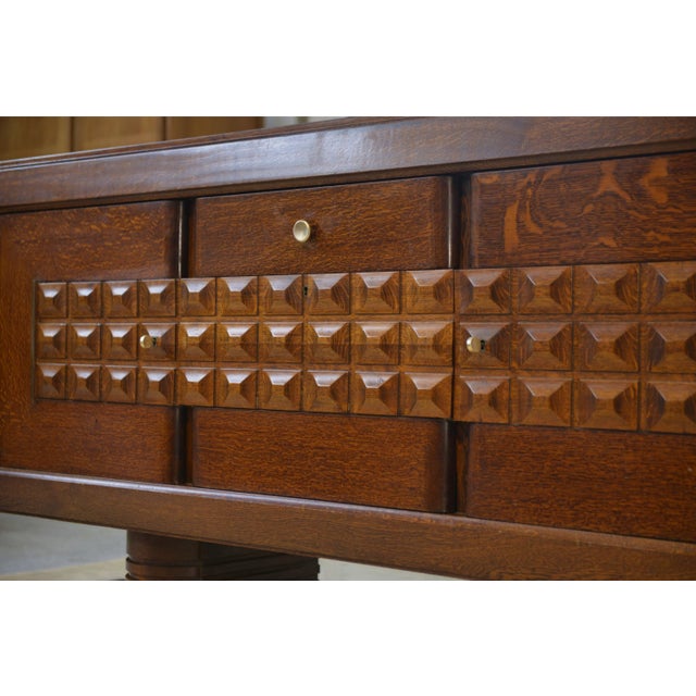 Brutalist Buffet attributed to Charles Dudouyt, 1940s For Sale - Image 3 of 11