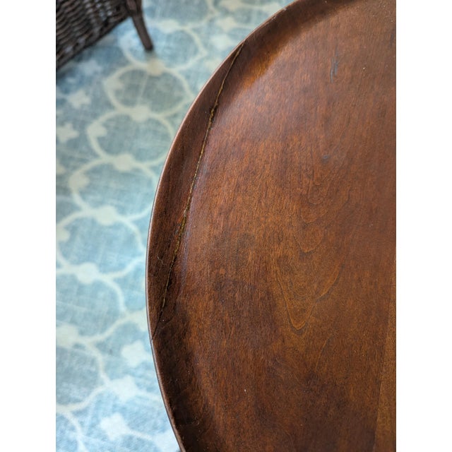 Late 20th Century The Bartley Collection Mahogany Side Table Tripod Base For Sale - Image 10 of 10