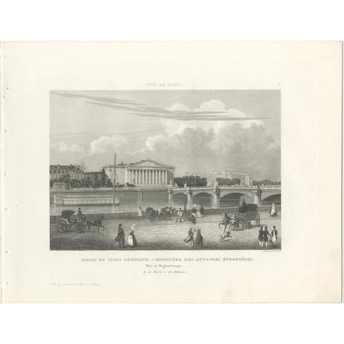 Black Paris Views: Arc de Triomphe, Madeleine, Tuileries, 1855, Prints, Set of 6 For Sale - Image 8 of 10