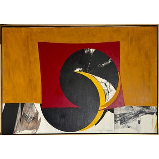 Budd Hopkins, Large Budd Hopkins Modernist Hard Edged Abstract Expressionist Oil Painting 1965, 1969 For Sale