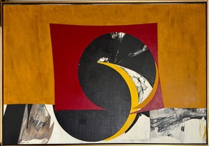 Budd Hopkins, Large Budd Hopkins Modernist Hard Edged Abstract Expressionist Oil Painting 1965, 1969