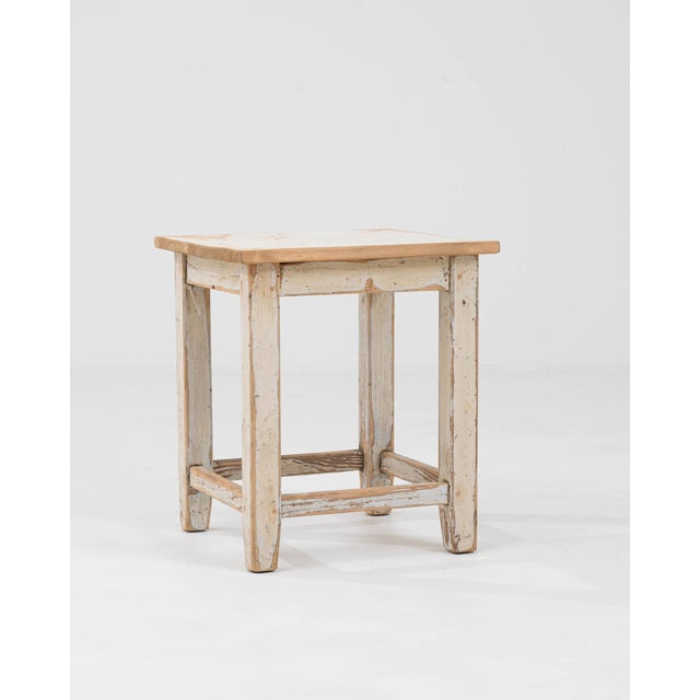 Early 20th Century Central European Wood Patinated Stool For Sale - Image 11 of 18