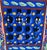 Hand-Painted Moroccan-Style Hexagonal Side Table, Musharabi Blue For Sale - Image 4 of 6