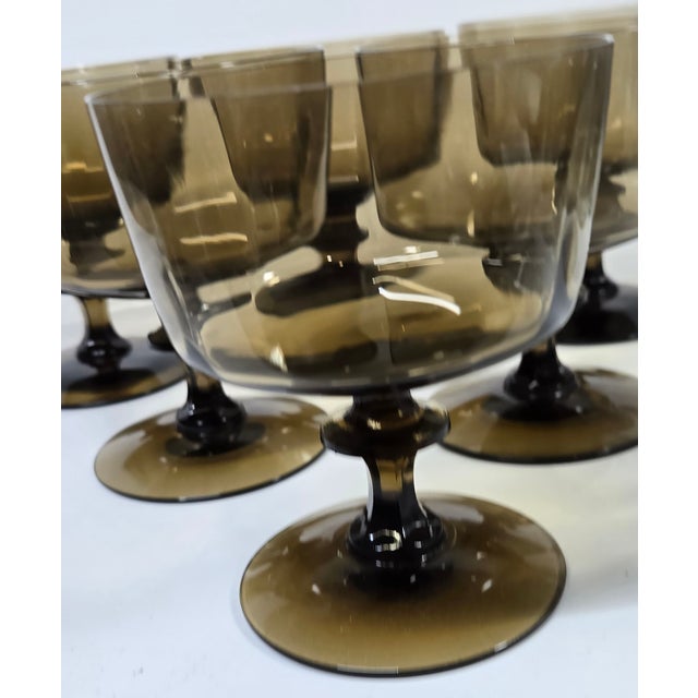 Vintage Boho Chic Nutmeg Champagne Coupes - Set of Six For Sale - Image 4 of 12