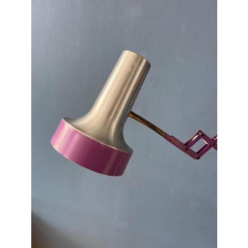 Vintage Space Age Purple Scissor Wall Lamp For Sale - Image 6 of 13