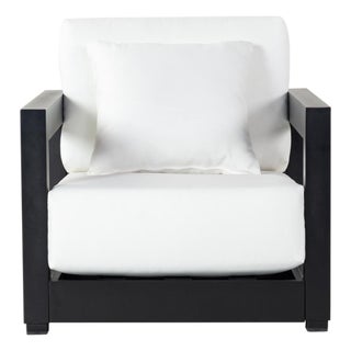 Montford Aluminum Armchair, Black/White For Sale