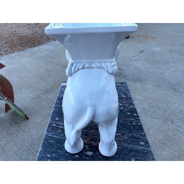 1970s Italian Glazed Ceramic Elephant For Sale - Image 6 of 11