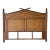 British Colonial Burnt Bamboo and Grasscloth Queen Headboard For Sale