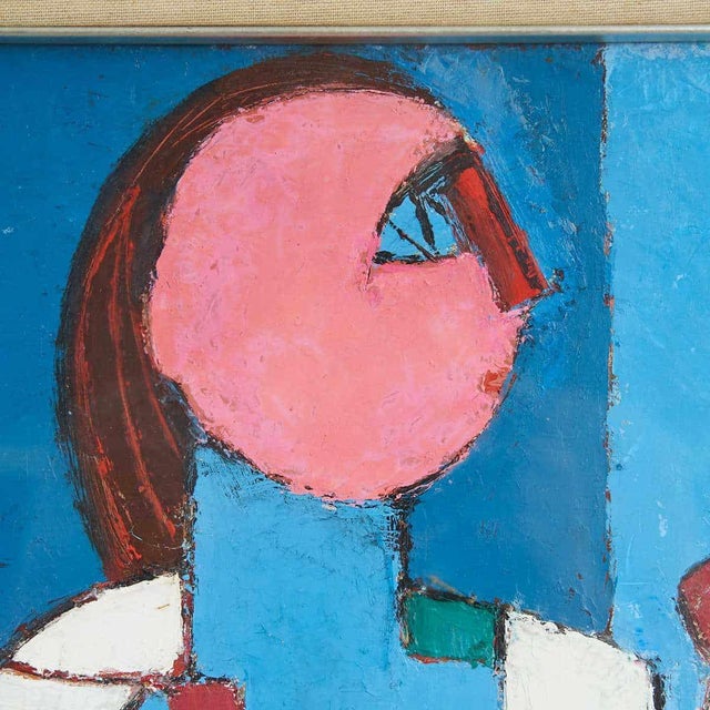 Graziani 77, Abstract Composition, 1970s, Oil on Canvas, Framed For Sale - Image 3 of 6