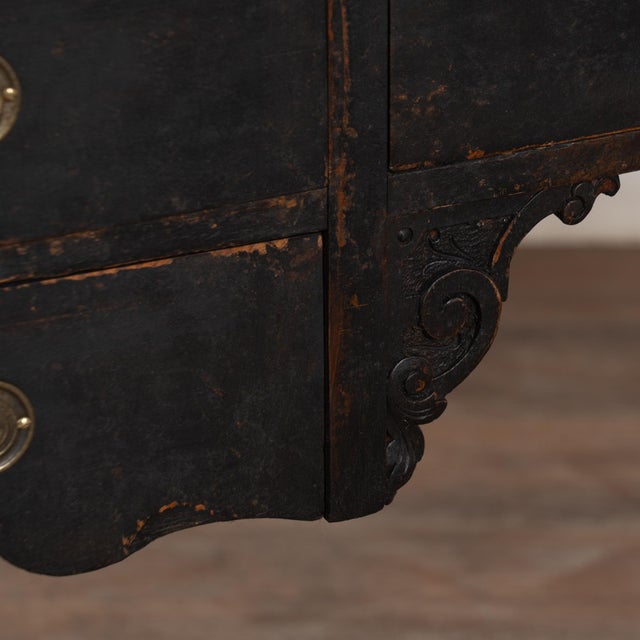 Mid 19th Century Swedish Black Painted Writing Desk For Sale - Image 6 of 13