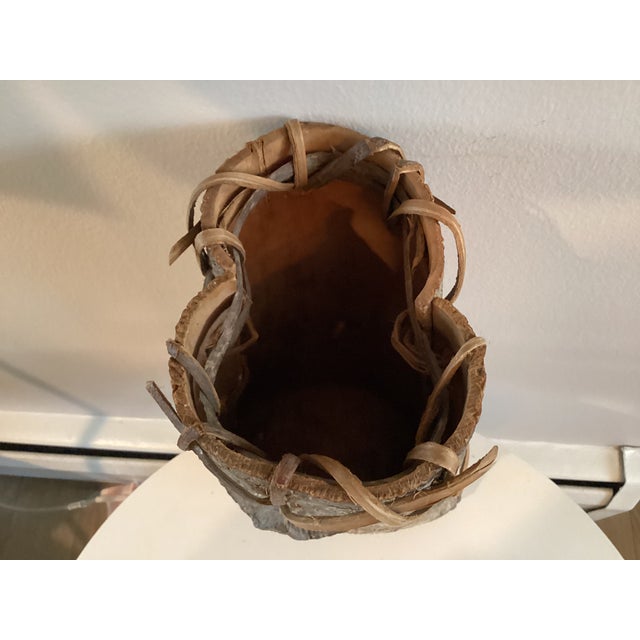 Early 21st Century Native American Style Handmade Bark Basket or Berry Basket For Sale - Image 5 of 10