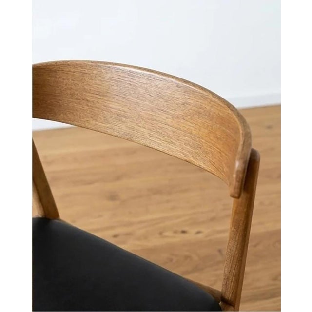 Danish Teak Dining Chairs with Shield Backrests, 1950s, Set of 4 For Sale - Image 4 of 5