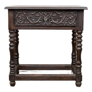 Antique Spanish Revival Style Side Table For Sale