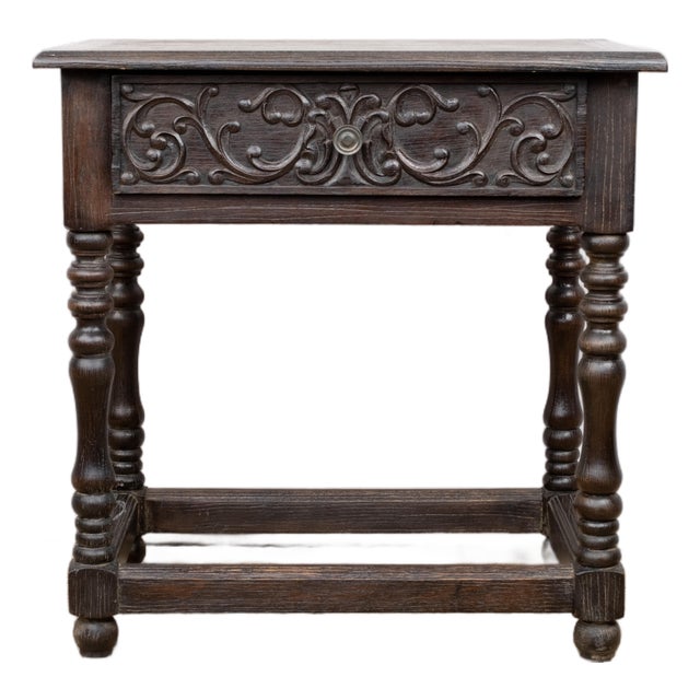 Antique Spanish Revival Style Side Table For Sale