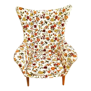 1950s Mid Century Modern Danish H. W. Klein for Bramin Wingback Chair in Teak