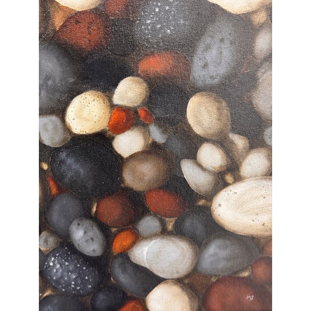 Textile Michael Skidmore “Love Found” Oil Painting, Framed For Sale - Image 7 of 12