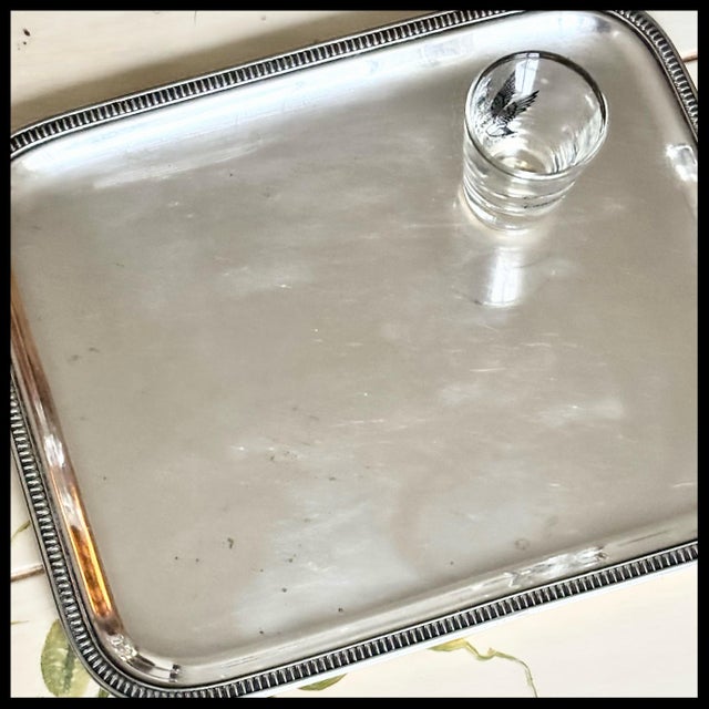 Mid 20th Century French Argental Silver-Plated Platter Tray For Sale - Image 5 of 11