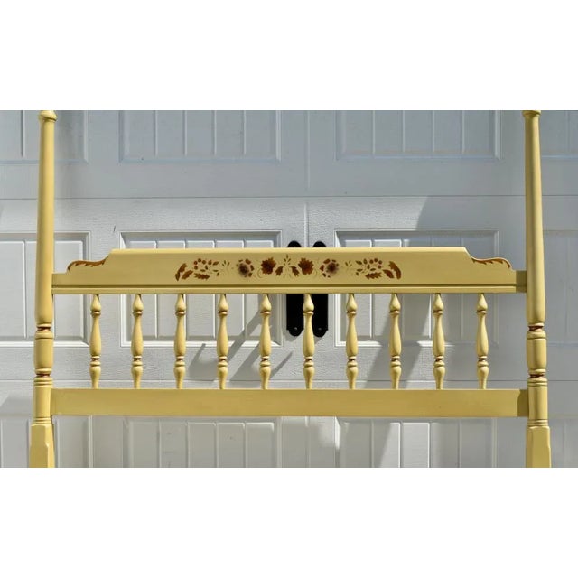 Vintage (1960's) Full Size Poster Headboard with Spindles has a Cottage Style. Made by Heywood Wakefield. The Headboard is...