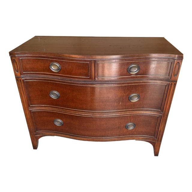 Drexel Federal Style Transitional Mid 20th Century Dresser 4-Drawer For Sale