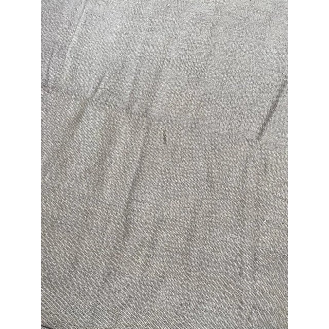 Vintage Indian Modern Khaki Color Flat Rug For Sale - Image 4 of 12