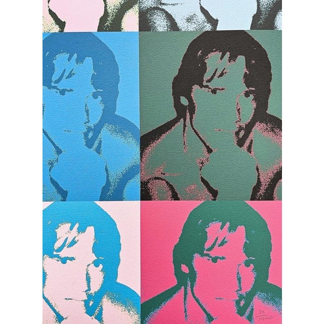 Andy Warhol (after) "Arnold Schwarzenegger" print, size 60 x 60 cm, plate signed bottom right, numbered with pencil on...