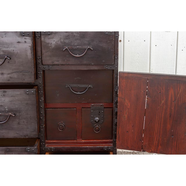 Antique Black Glaze Japanese Tansu Dresser Chairish