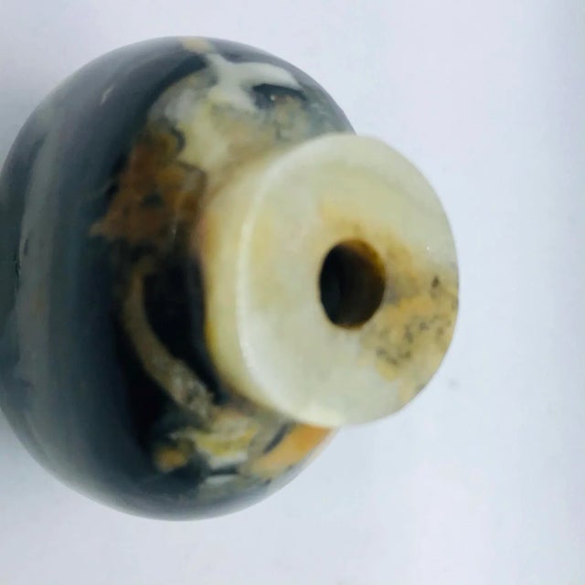 Black Vintage Black Stone Snuff Bottle For Sale - Image 8 of 12