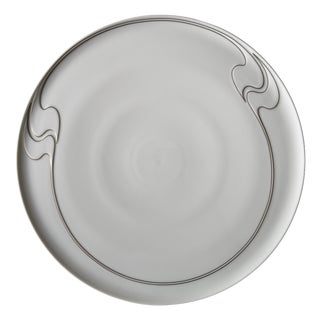 Asimmetria White Gold Cake Plate by Björn Wiinblad for Rosenthal, 1994 For Sale