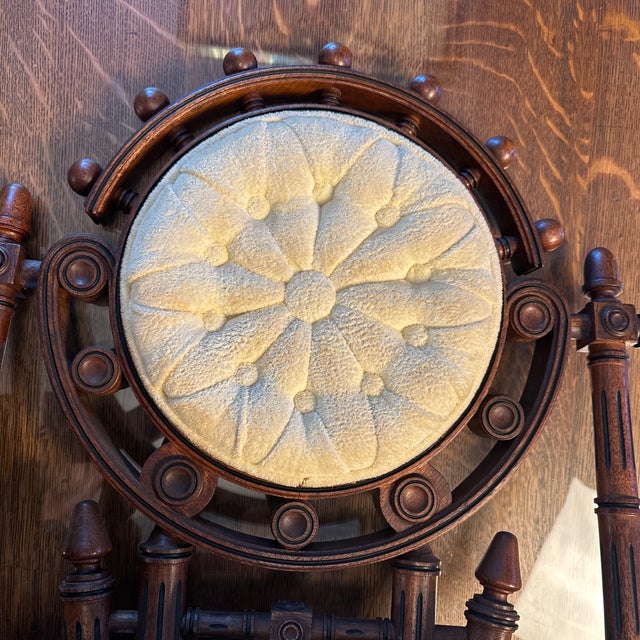 Brown Late 19th Century Hunzinger Walnut Side Chair, Outstanding Museum Quality For Sale - Image 8 of 11