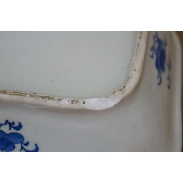 Antique Chinese Export Canton Blue White Serving Platter & Vegetable Tureens For Sale - Image 13 of 18
