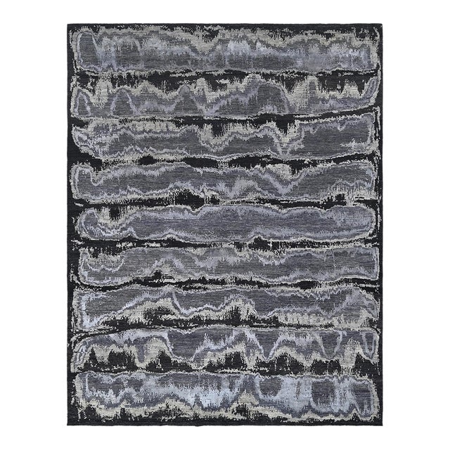 Hand Knotted Borderless Modern Design Rug. 11'09" X 14'11" For Sale