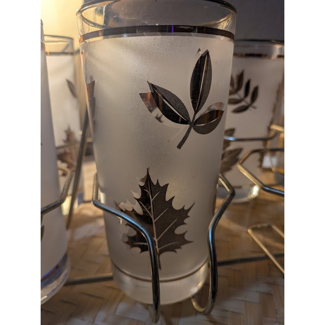 1950s 1950s The "Socialite" Master Set: Libbey ‘Golden Foliage’ Archival Highballs | Cinematic Provenance | Investor Grade - Set of 9 For Sale - Image 5 of 9