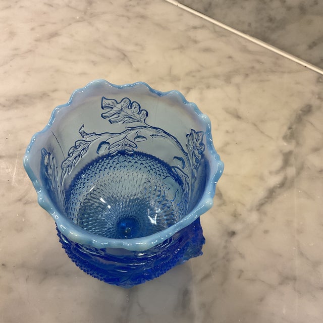 Fenton Art Glass Company 1900 Open Spooner in Style of Mosser Acorn Collection For Sale - Image 4 of 5