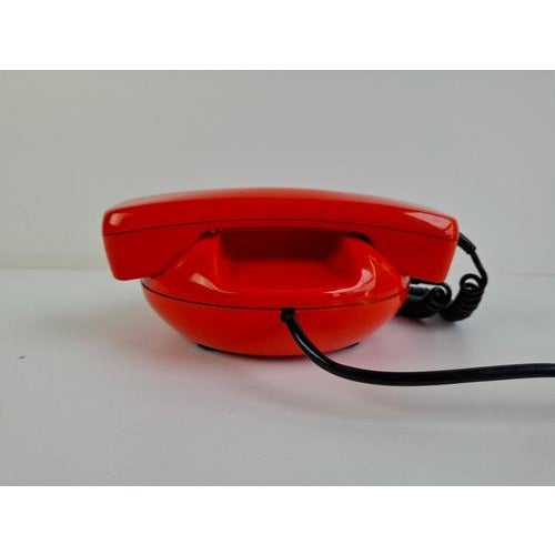 Mid-Century Orange Rotary Desk Telephone from Tesla, Czechoslovakia, 1970s For Sale - Image 13 of 18