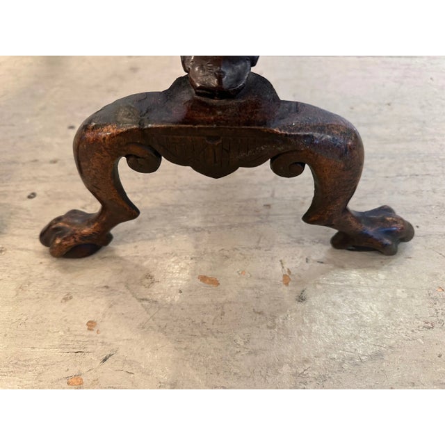 English Antique Iron Winged Dragon Andirons -A Pair For Sale In Philadelphia - Image 6 of 9