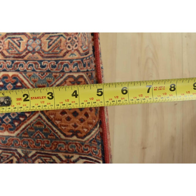 Fine Khorjin Rug 5’6” X 7’7” Red Wool Tribal Hand-Knotted Oriental Carpet For Sale - Image 12 of 14