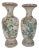 Japanese Earthenware Vases with Birds and Butterflies - A Pair For Sale