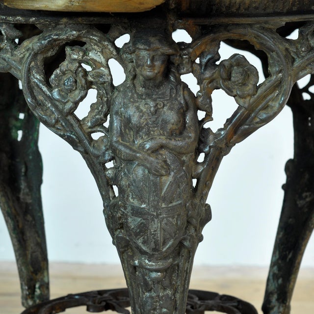 Late 19th Century Cast Iron Garden Table with Pine Top, 1890 For Sale - Image 5 of 11