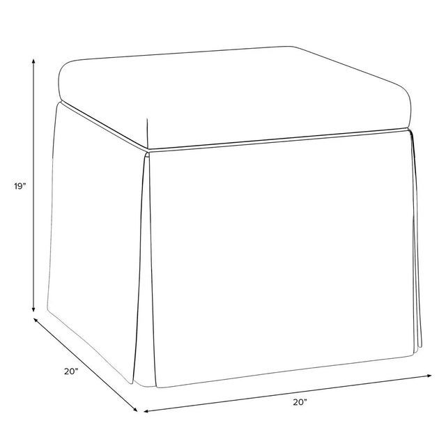 Not Yet Made - Made To Order Dyer Storage Ottoman in Neutral Washed Zebra For Sale - Image 5 of 6