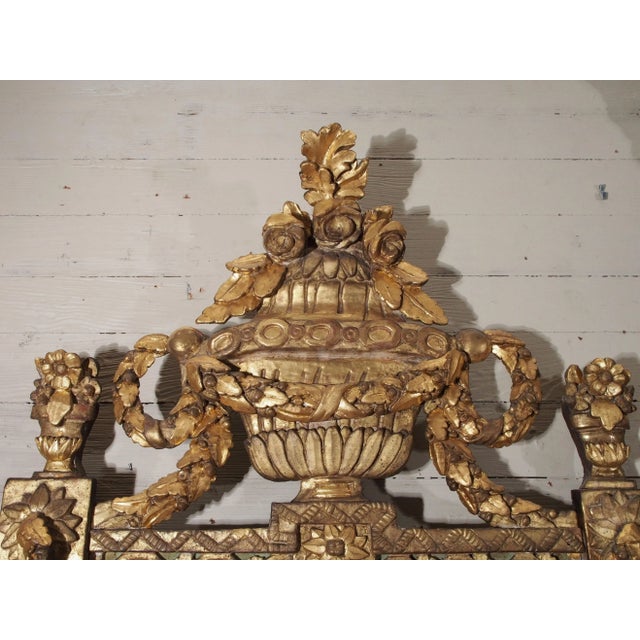French Louis XV Carved Gilt Wood Mirror For Sale - Image 3 of 9