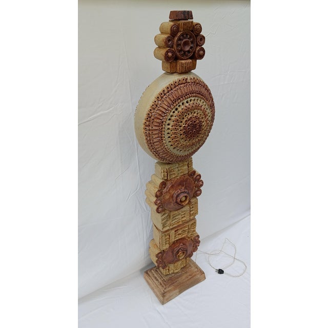 Bernardaud 1970s Bernard Rooke Totem Floor Lamp Base For Sale - Image 4 of 8