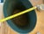A beautiful vintage hand-painted metal tôleware oval wastepaper basket or decorative container finished in a deep hunter...