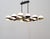 Mid-Century Modern Vintage 12-Light Opal Glass and Metal Pendant Lamp from Stilnovo, 1958 For Sale - Image 3 of 18