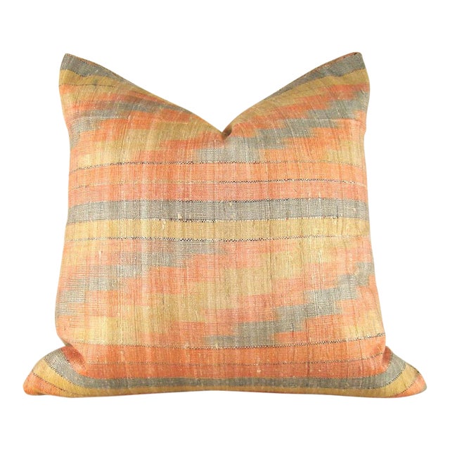 Ikat Raw Silk Pillow Cover Chairish
