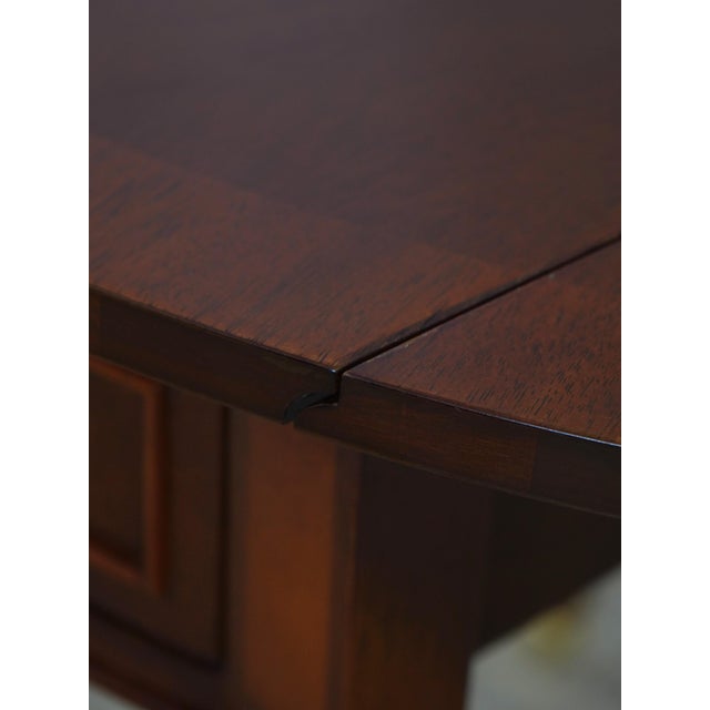 Pair of Baker Mahogany Drop Leaf Pembroke Tables For Sale - Image 13 of 18